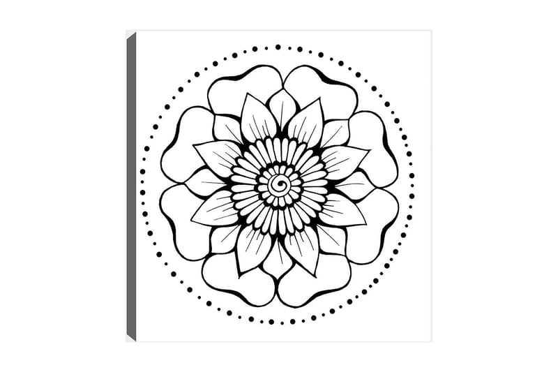 Dekorativ Canvastavla 30x30 cm - Vit|Svart - Inredning - Tavlor & konst - Canvastavlor