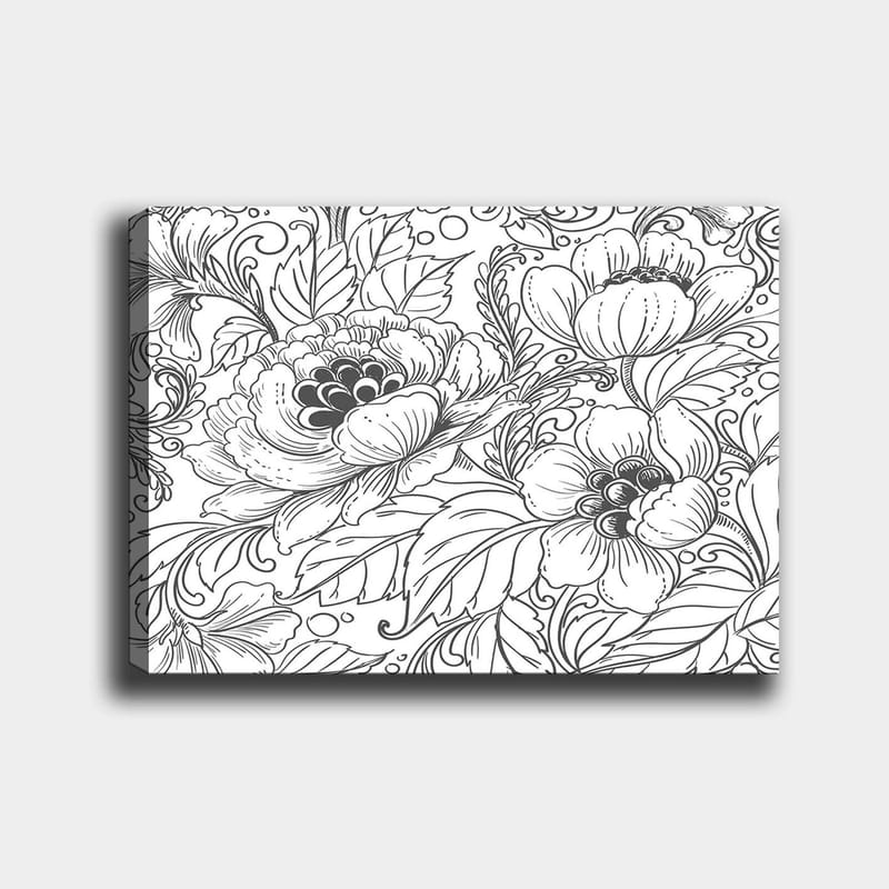 Dekorativ Canvastavla 30x30 cm - Vit|Svart - Inredning - Tavlor & konst - Canvastavlor