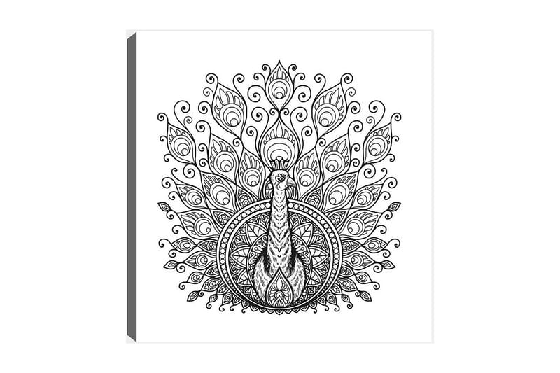 Dekorativ Canvastavla 30x30 cm - Vit|Svart - Inredning - Tavlor & konst - Canvastavlor