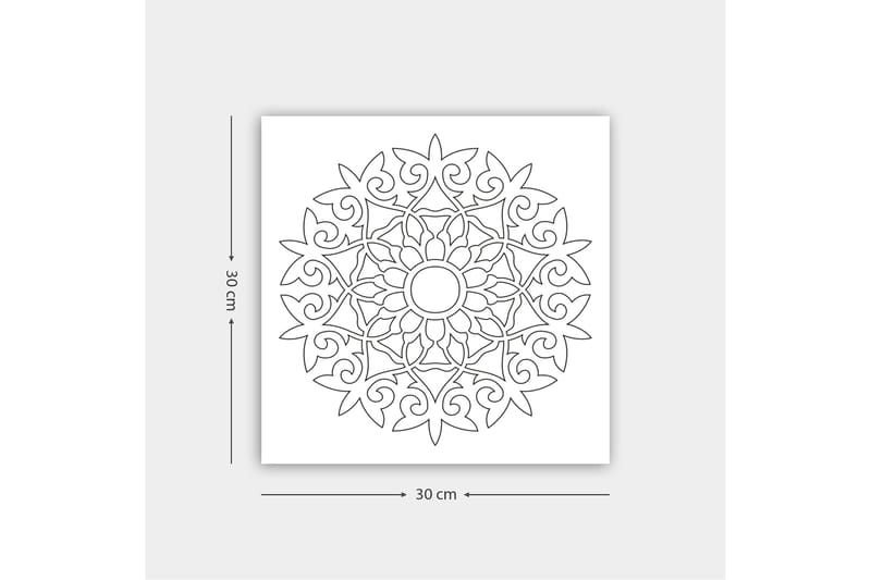 Dekorativ Canvastavla 30x30 cm - Vit|Svart - Inredning - Tavlor & konst - Canvastavlor