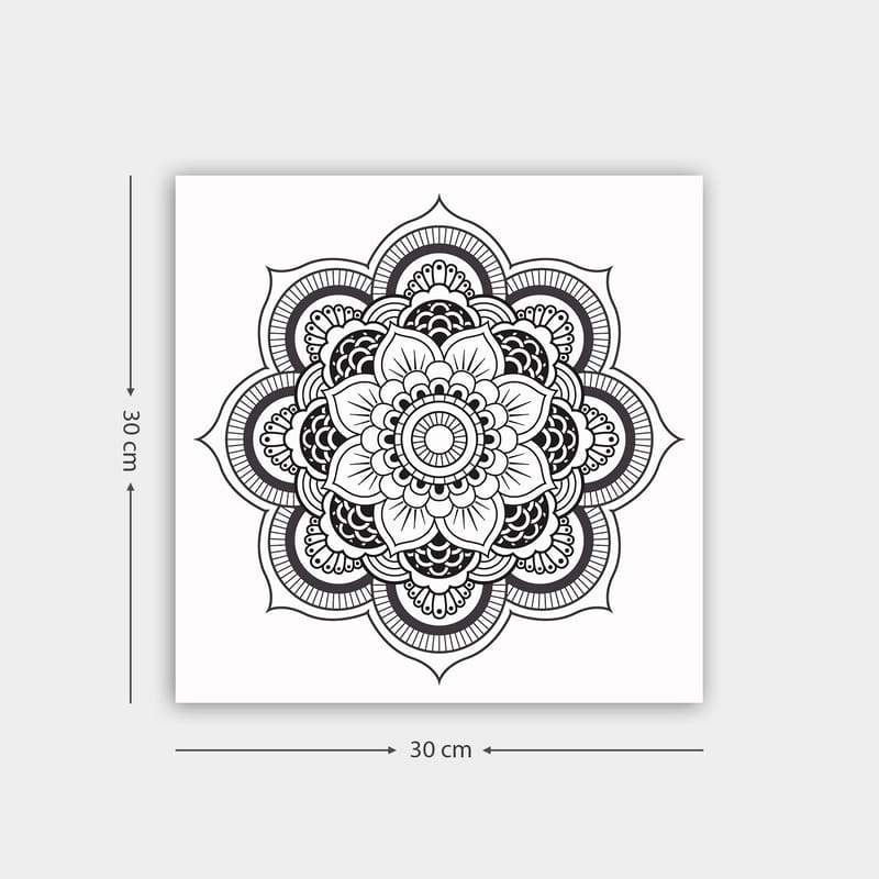 Dekorativ Canvastavla 30x30 cm - Vit|Svart - Inredning - Tavlor & konst - Canvastavlor