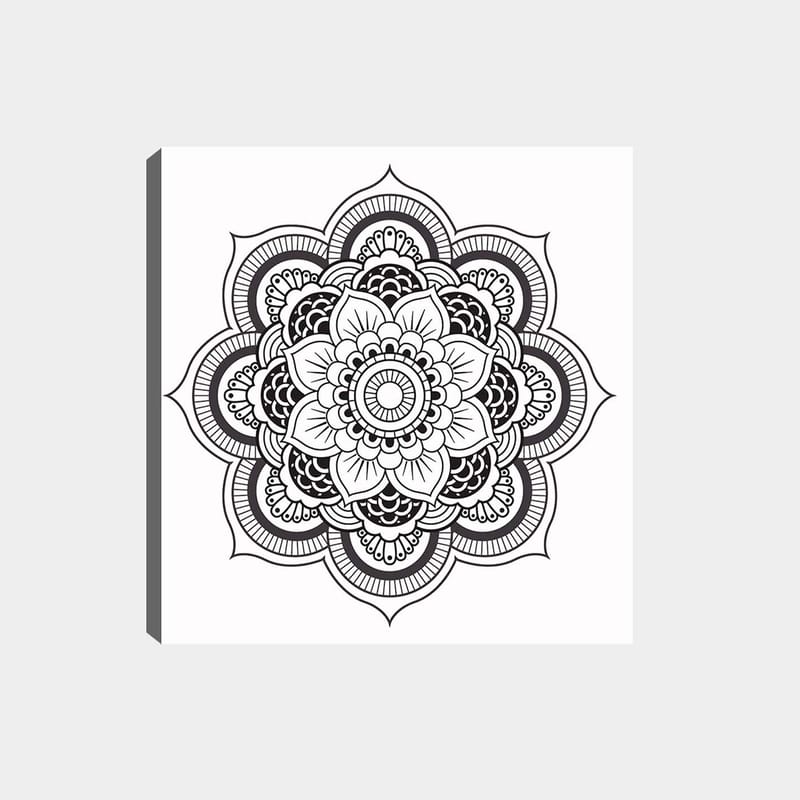 Dekorativ Canvastavla 30x30 cm - Vit|Svart - Inredning - Tavlor & konst - Canvastavlor