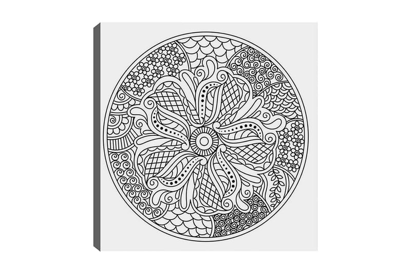 Dekorativ Canvastavla 30x30 cm - Vit|Svart - Inredning - Tavlor & konst - Canvastavlor