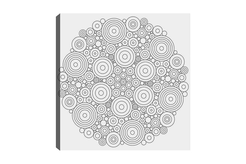 Dekorativ Canvastavla 30x30 cm - Vit|Svart - Inredning - Tavlor & konst - Canvastavlor