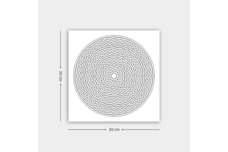 Dekorativ Canvastavla 30x30 cm - Vit|Svart - Inredning - Tavlor & konst - Canvastavlor