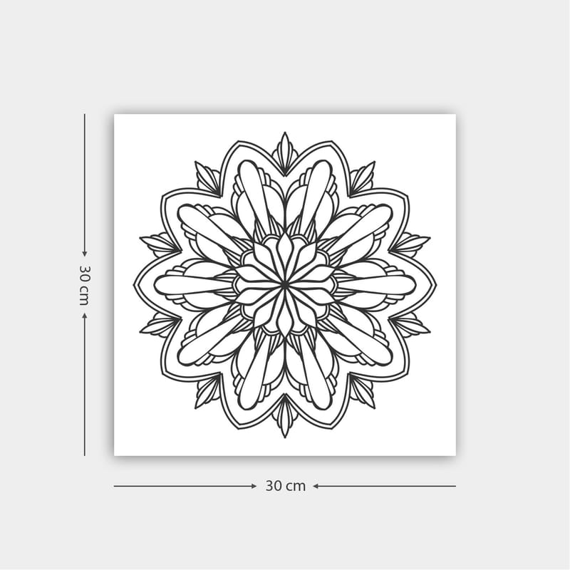 Dekorativ Canvastavla 30x30 cm - Vit|Svart - Inredning - Tavlor & konst - Canvastavlor