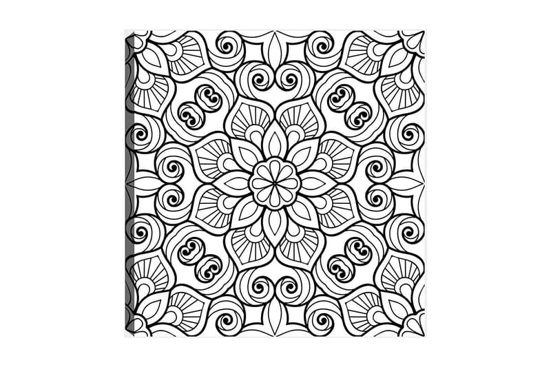 Dekorativ Canvastavla 30x30 cm - Vit|Svart - Inredning - Tavlor & konst - Canvastavlor
