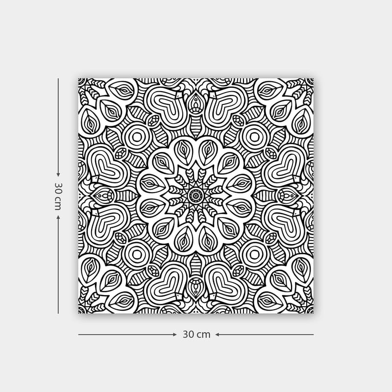 Dekorativ Canvastavla 30x30 cm - Vit|Svart - Inredning - Tavlor & konst - Canvastavlor