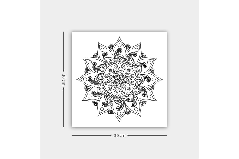 Dekorativ Canvastavla 30x30 cm - Vit|Svart - Inredning - Tavlor & konst - Canvastavlor
