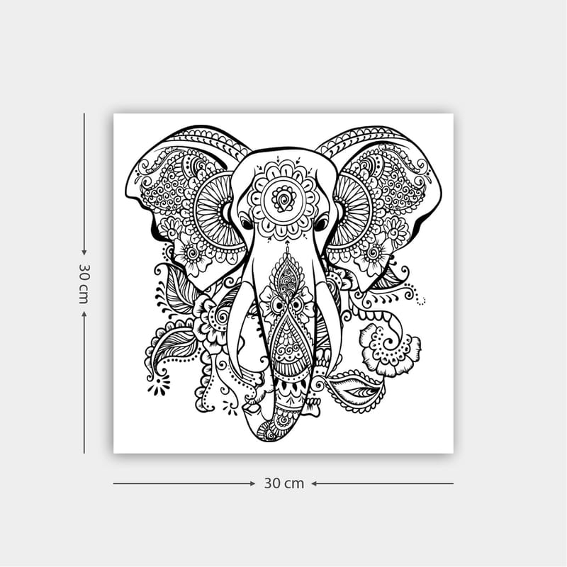 Dekorativ Canvastavla 30x30 cm - Vit|Svart - Inredning - Tavlor & konst - Canvastavlor