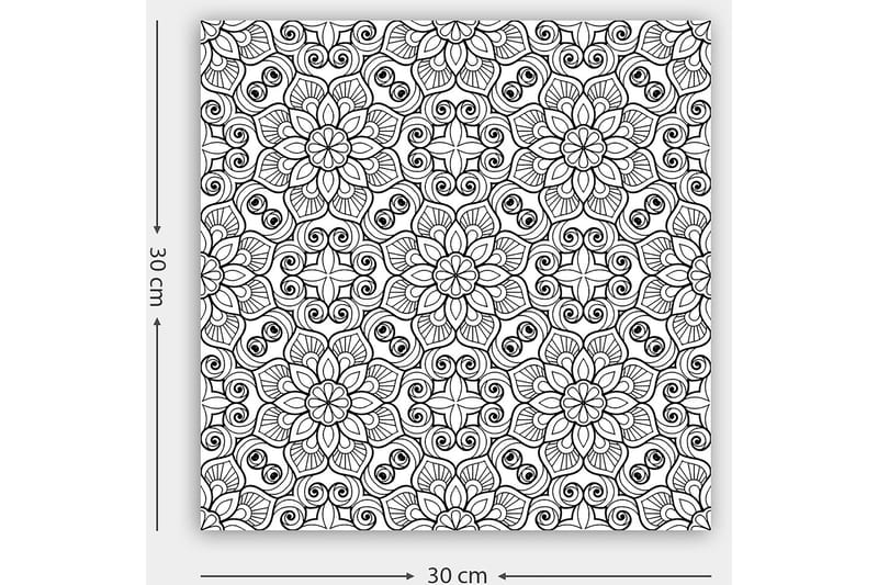 Dekorativ Canvastavla 30x30 cm - Vit|Svart - Inredning - Tavlor & konst - Canvastavlor
