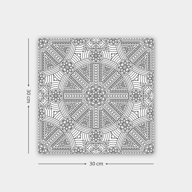 Dekorativ Canvastavla 30x30 cm - Vit|Svart - Inredning - Tavlor & konst - Canvastavlor