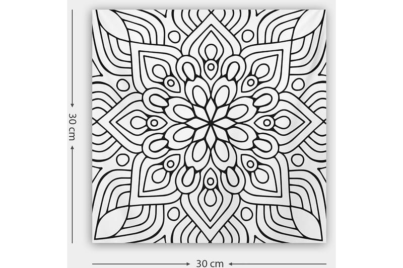 Dekorativ Canvastavla 30x30 cm - Vit|Svart - Inredning - Tavlor & konst - Canvastavlor