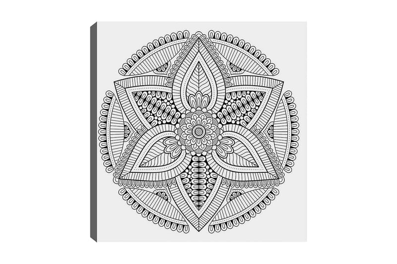 Dekorativ Canvastavla 30x30 cm, Vit|Svart