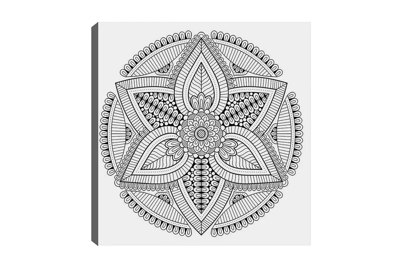 Dekorativ Canvastavla 30x30 cm, Vit|Svart