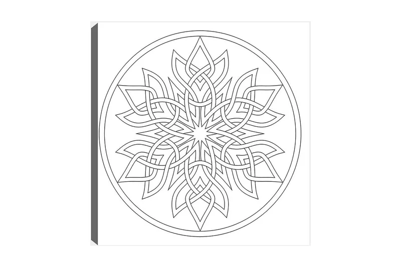 Dekorativ Canvastavla 30x30 cm, Vit|Svart