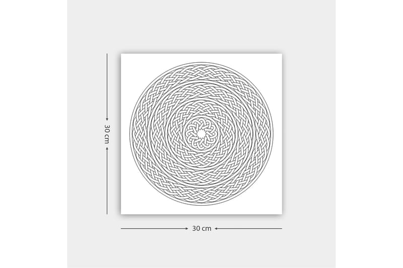 Dekorativ Canvastavla 30x30 cm - Vit|Svart - Inredning - Tavlor & konst - Canvastavlor
