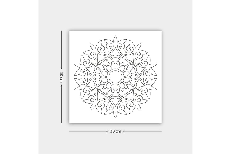 Dekorativ Canvastavla 30x30 cm - Vit|Svart - Inredning - Tavlor & konst - Canvastavlor