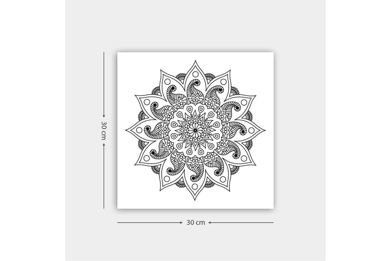 Dekorativ Canvastavla 30x30 cm - Vit|Svart - Inredning - Tavlor & konst - Canvastavlor