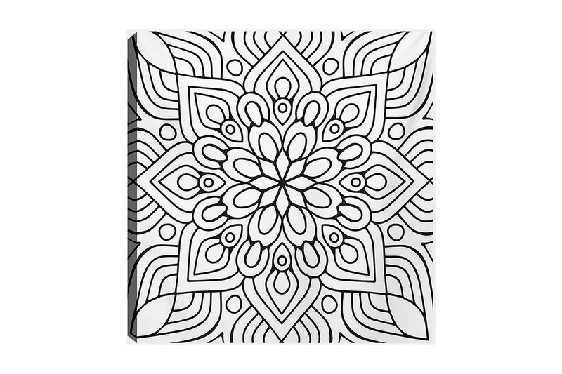 Dekorativ Canvastavla 30x30 cm, Vit|Svart