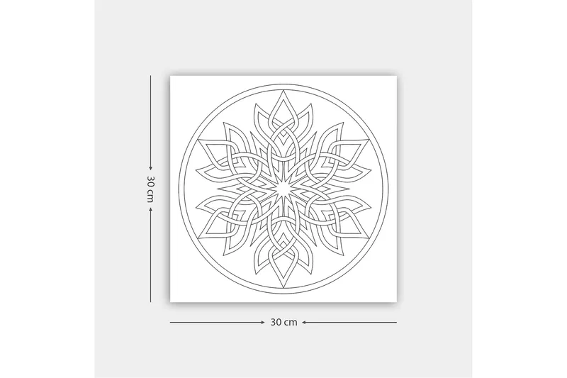 Dekorativ Canvastavla 30x30 cm - Vit|Svart - Inredning - Tavlor & konst - Canvastavlor