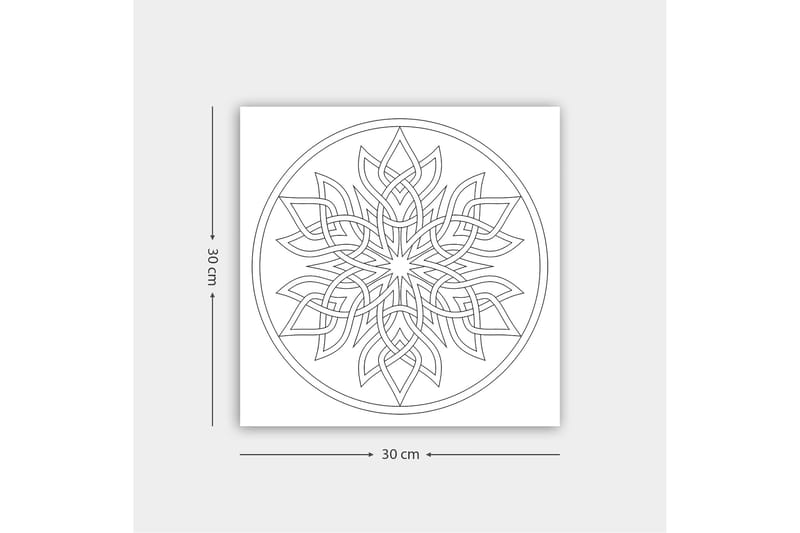 Dekorativ Canvastavla 30x30 cm - Vit|Svart - Inredning - Tavlor & konst - Canvastavlor