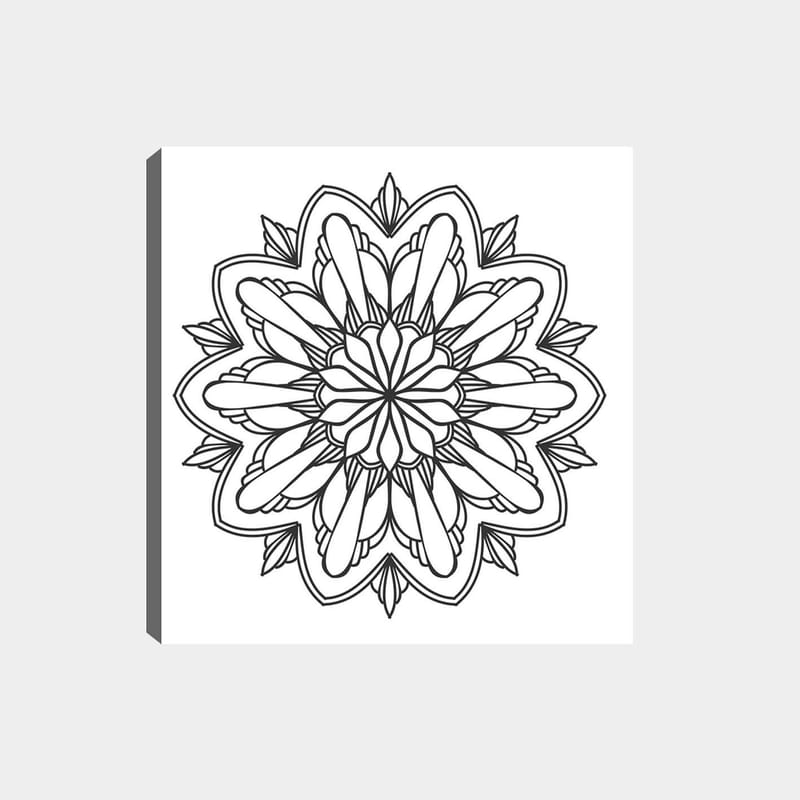 Dekorativ Canvastavla 30x30 cm - Vit|Svart - Inredning - Tavlor & konst - Canvastavlor