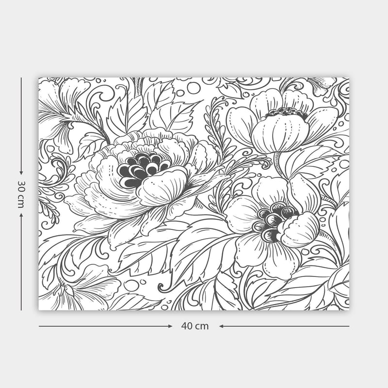 Dekorativ Canvastavla 30x30 cm - Vit|Svart - Inredning - Tavlor & konst - Canvastavlor