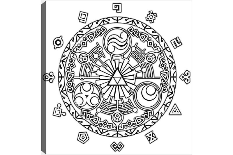 Dekorativ Canvastavla 30x30 cm - Vit|Svart - Inredning - Tavlor & konst - Canvastavlor