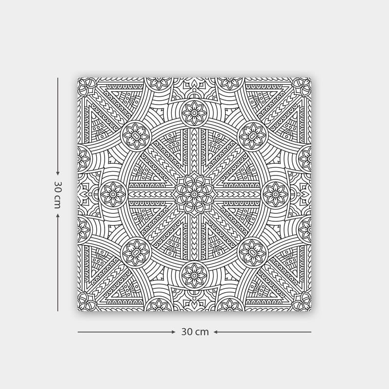 Dekorativ Canvastavla 30x30 cm, Vit|Svart