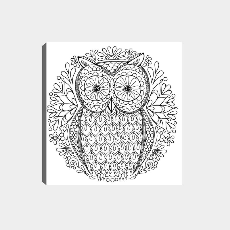 Dekorativ Canvastavla 30x30 cm - Vit|Svart - Inredning - Tavlor & konst - Canvastavlor