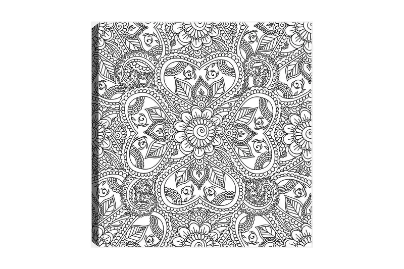 Dekorativ Canvastavla 30x30 cm, Vit|Svart