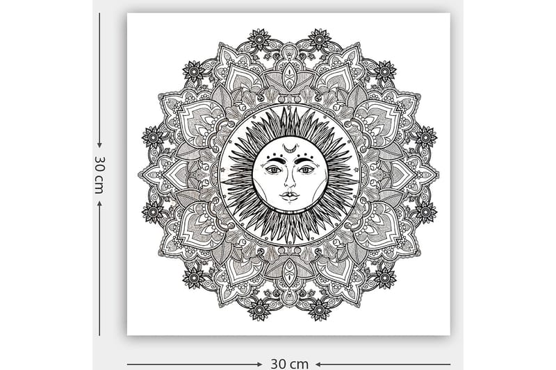 Dekorativ Canvastavla 30x30 cm - Vit|Svart - Inredning - Tavlor & konst - Canvastavlor