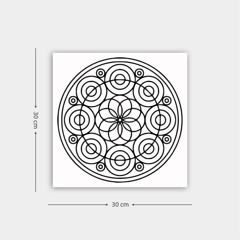 Dekorativ Canvastavla 30x30 cm - Vit|Svart - Inredning - Tavlor & konst - Canvastavlor