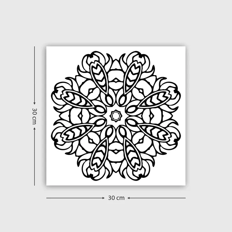 Dekorativ Canvastavla 30x30 cm - Vit|Svart - Inredning - Tavlor & konst - Canvastavlor