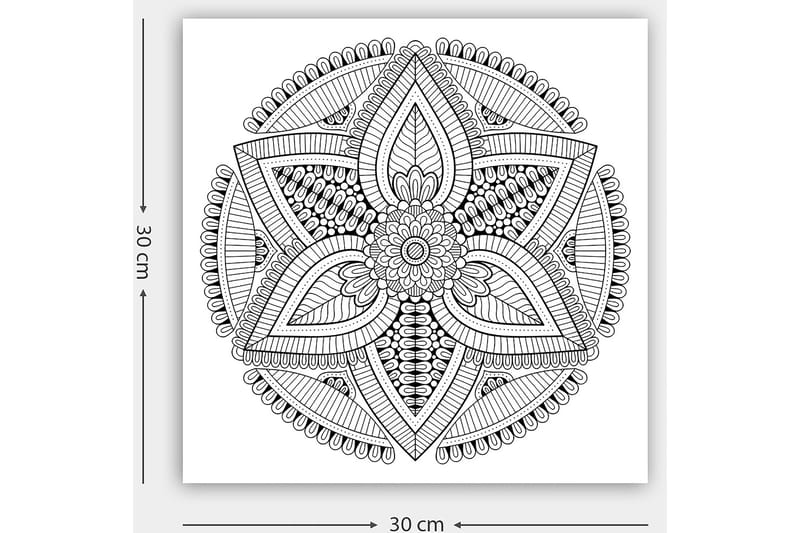 Dekorativ Canvastavla 30x30 cm - Vit|Svart - Inredning - Tavlor & konst - Canvastavlor