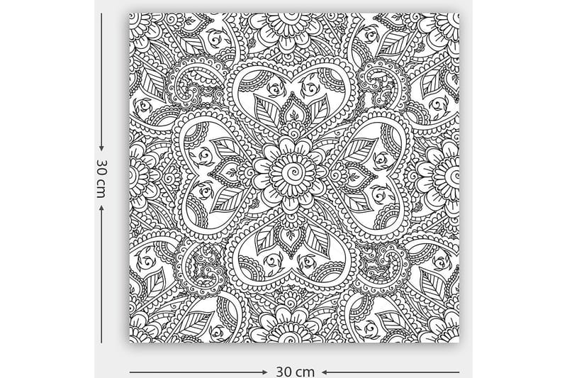 Dekorativ Canvastavla 30x30 cm - Vit|Svart - Inredning - Tavlor & konst - Canvastavlor
