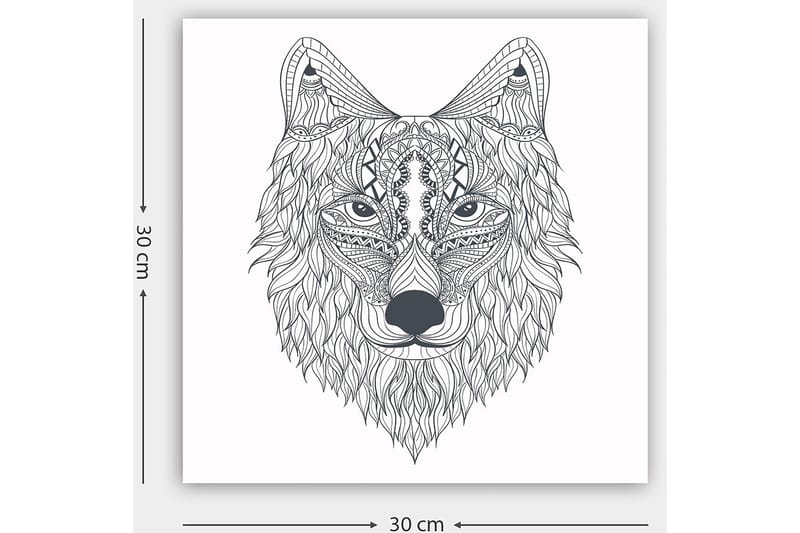 Dekorativ Canvastavla 30x30 cm - Vit|Svart - Inredning - Tavlor & konst - Canvastavlor