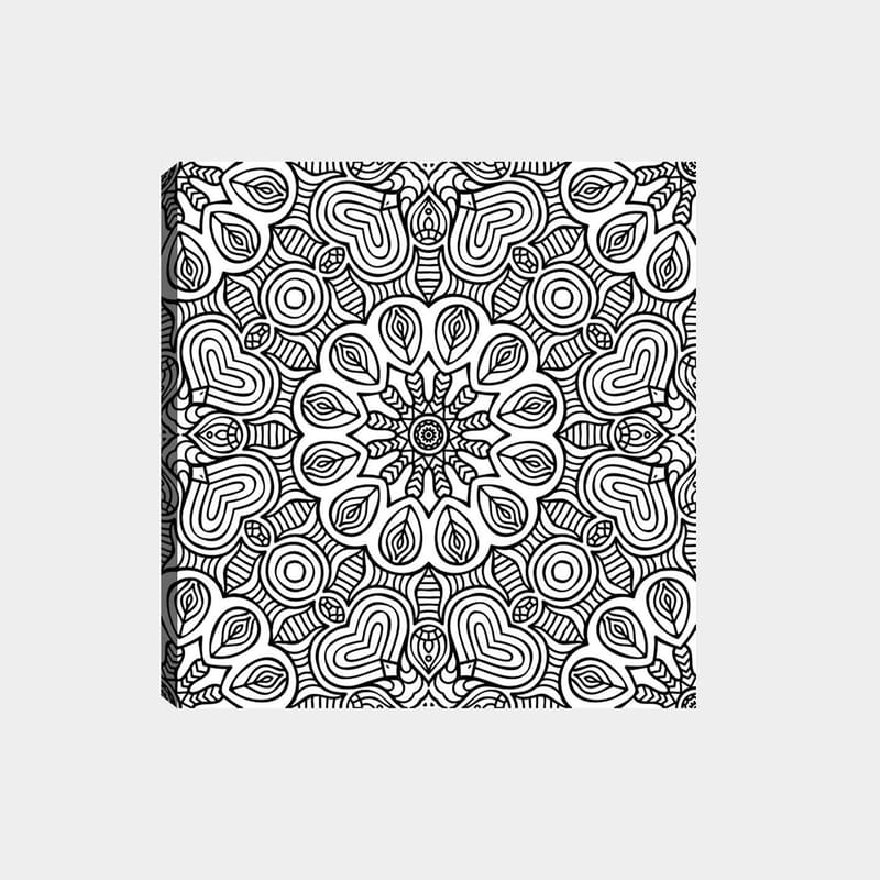 Dekorativ Canvastavla 30x30 cm - Vit|Svart - Inredning - Tavlor & konst - Canvastavlor