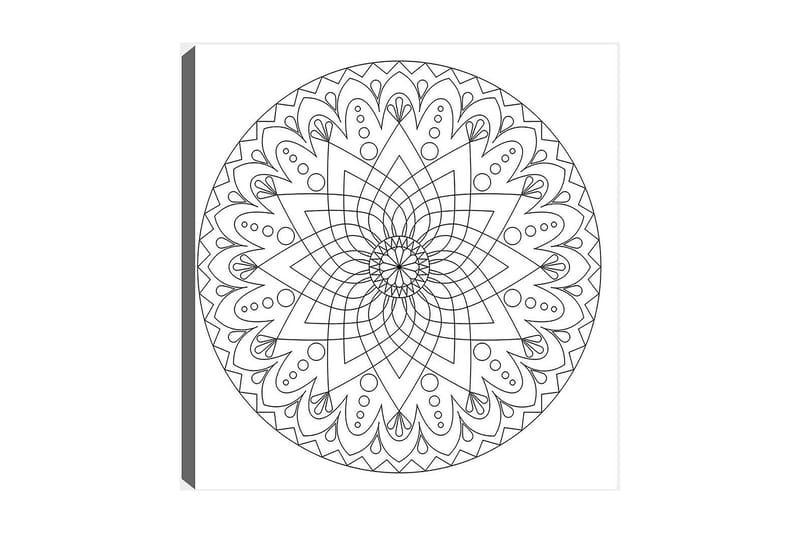 Dekorativ Canvastavla 30x30 cm, Vit|Svart