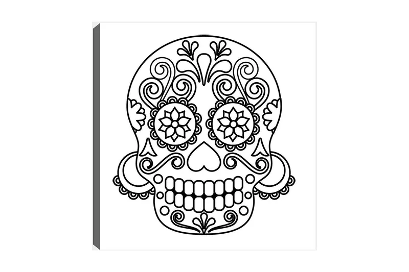 Dekorativ Canvastavla 30x30 cm - Vit|Svart - Inredning - Tavlor & konst - Canvastavlor