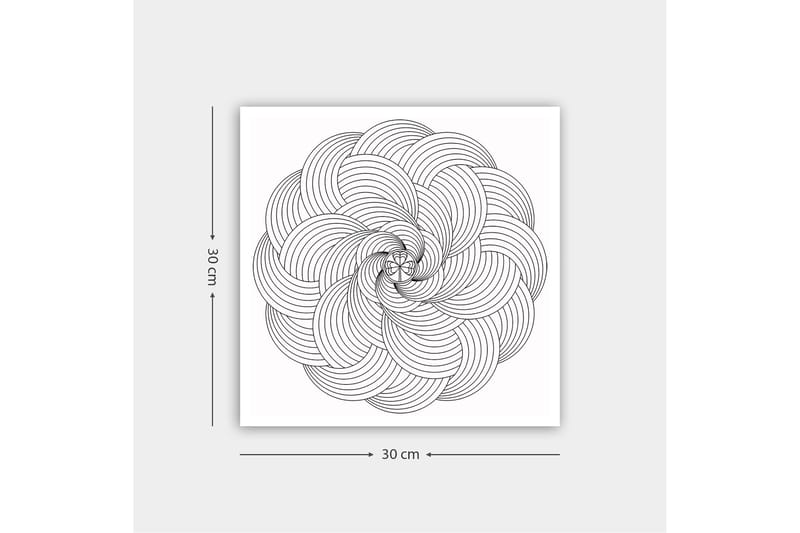 Dekorativ Canvastavla 30x30 cm - Vit|Svart - Inredning - Tavlor & konst - Canvastavlor