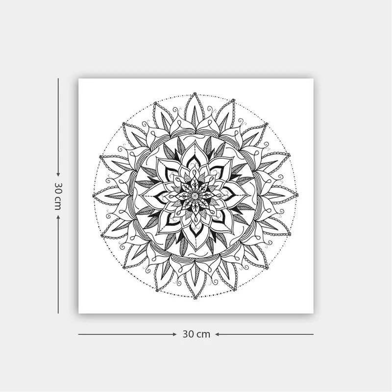 Dekorativ Canvastavla 30x30 cm, Vit|Svart