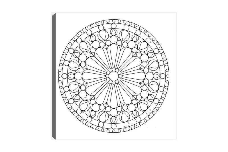 Dekorativ Canvastavla 30x30 cm - Vit|Svart - Inredning - Tavlor & konst - Canvastavlor