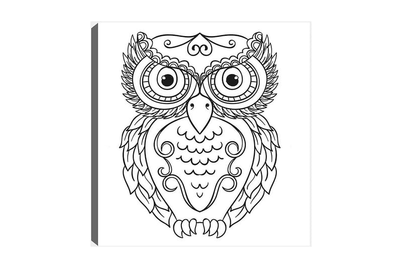 Dekorativ Canvastavla 30x30 cm, Vit|Svart