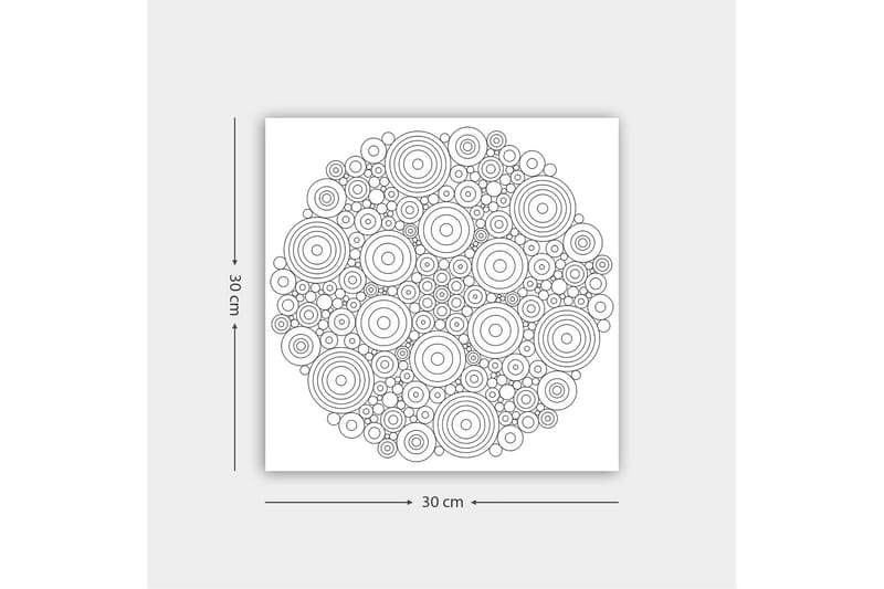 Dekorativ Canvastavla 30x30 cm - Vit|Svart - Inredning - Tavlor & konst - Canvastavlor