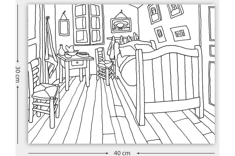 Dekorativ Canvastavla 30x40 cm - Vit|Svart - Inredning - Tavlor & konst - Canvastavlor