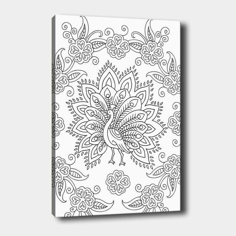 Dekorativ Canvastavla 30x40 cm - Vit|Svart - Inredning - Tavlor & konst - Canvastavlor