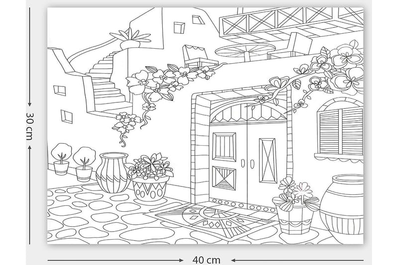 Dekorativ Canvastavla 30x40 cm - Vit|Svart - Inredning - Tavlor & konst - Canvastavlor