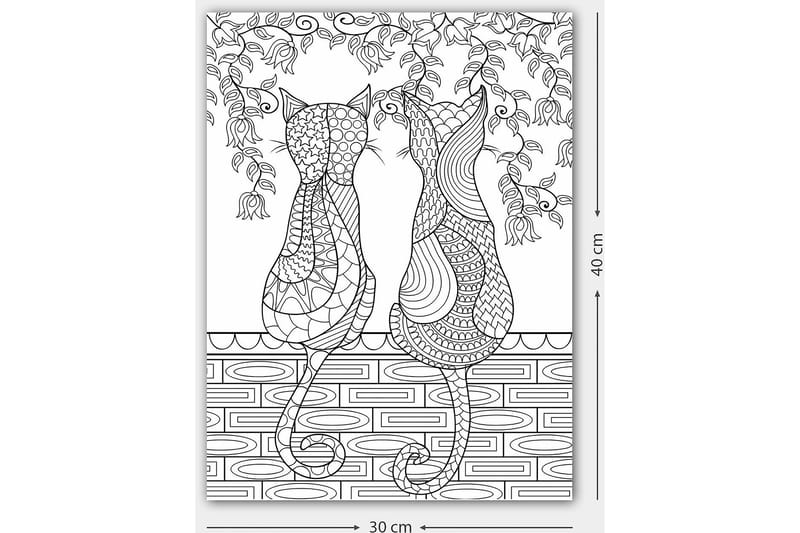 Dekorativ Canvastavla 30x40 cm - Vit|Svart - Inredning - Tavlor & konst - Canvastavlor